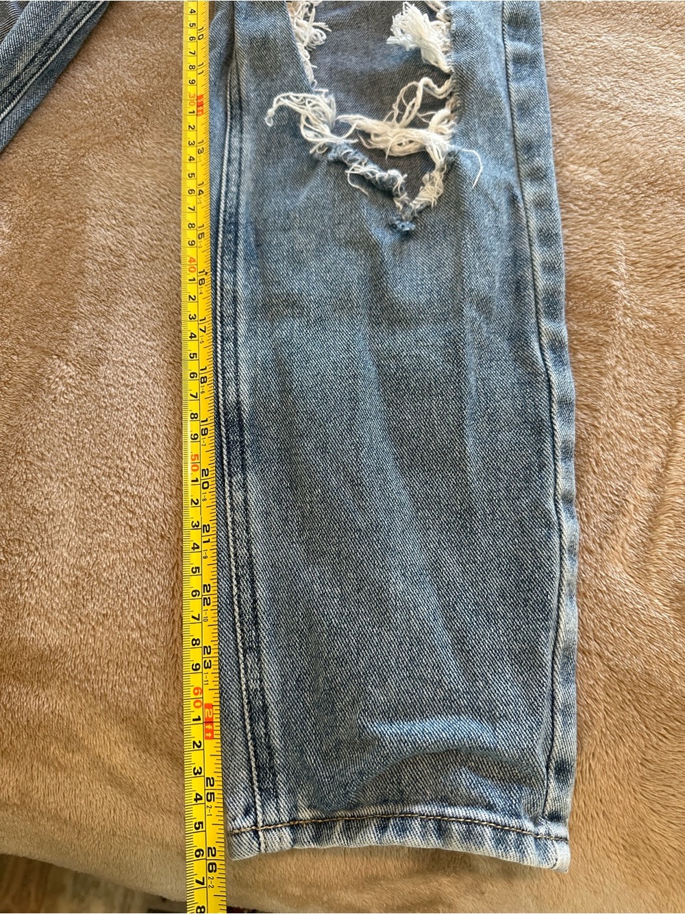 PacSun Ultra High Rise Slim Jeans 26 Distressed Ripped Button Fly - Picture 7 of 7